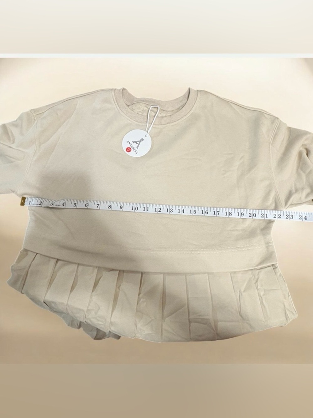 ANRABESS Oversized Sweatshirt Dress with Pleated Skirt - New with Label - Size M - Picture 4 of 7